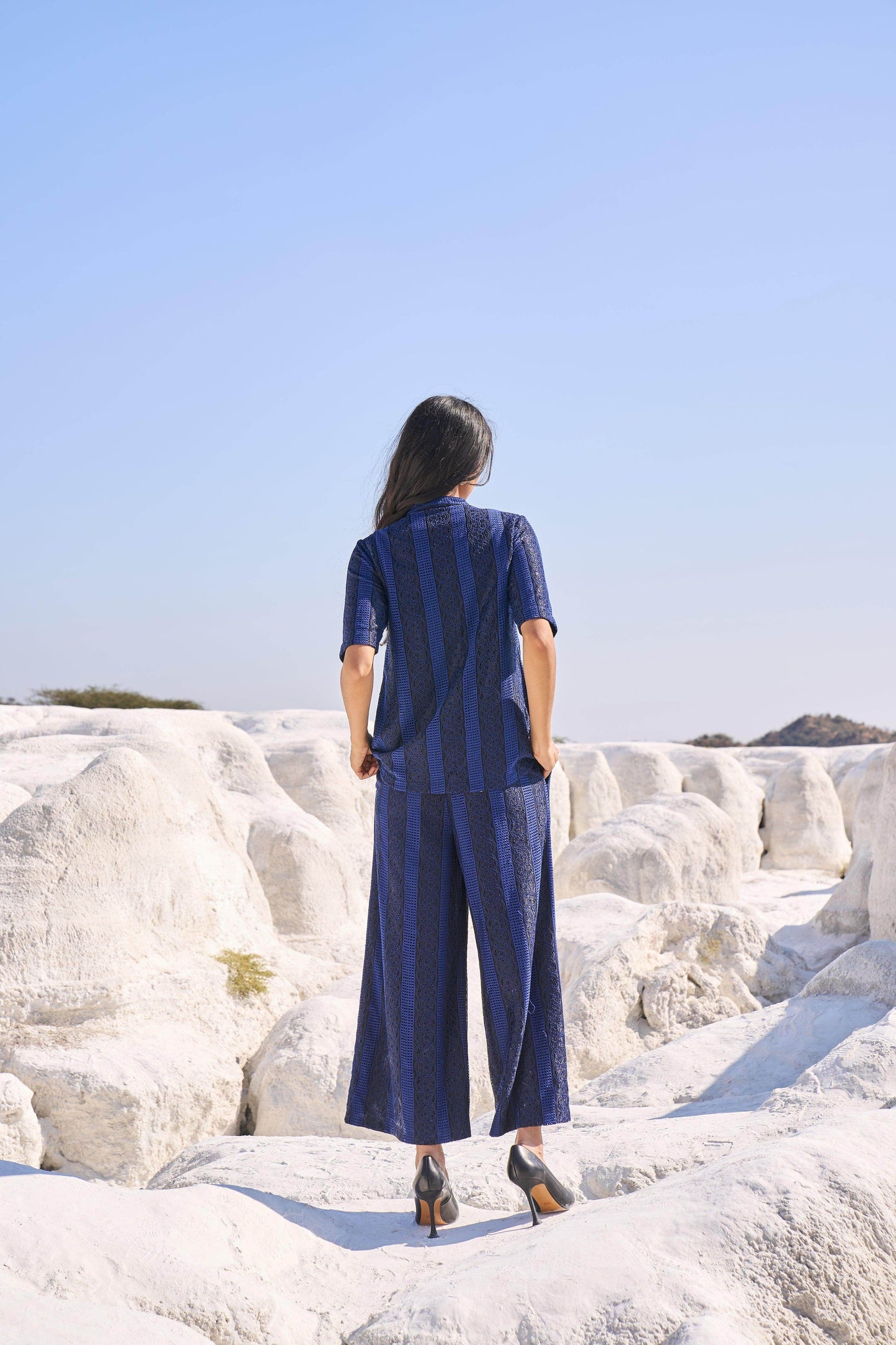 BLUE LACE SHIRT - dash and dot