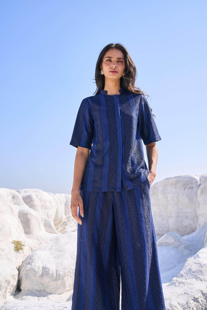 BLUE LACE SHIRT - dash and dot dash and dot