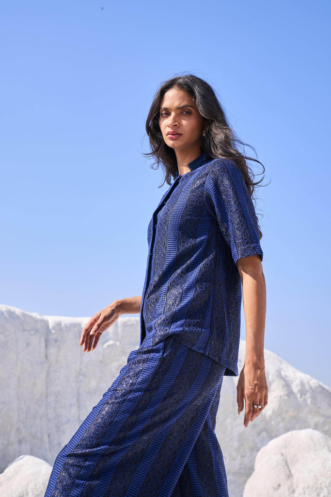 BLUE LACE SHIRT - dash and dot dash and dot