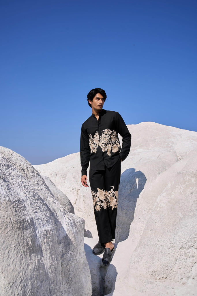 PLACEMENT EMBROIDERED FULL SLEEVE SET - dash and dot dash and dot