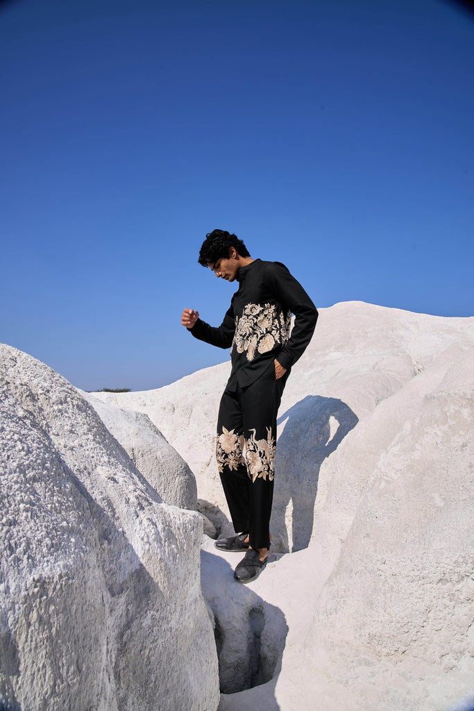 PLACEMENT EMBROIDERED FULL SLEEVE SHIRT - dash and dot dash and dot