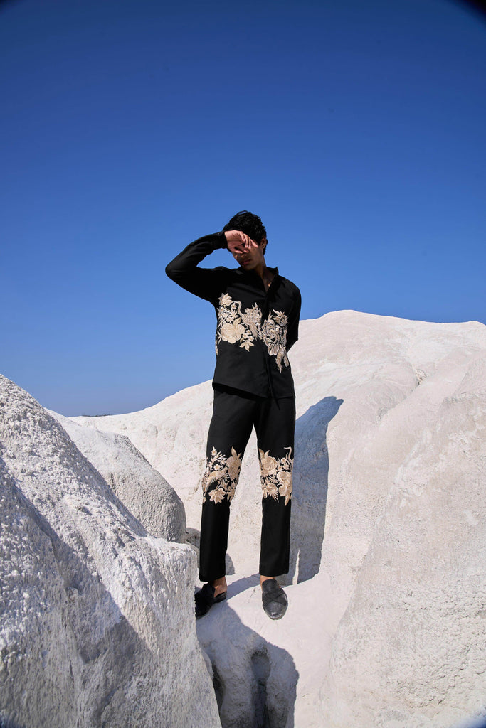 PLACEMENT EMBROIDERED FULL SLEEVE SET - dash and dot dash and dot