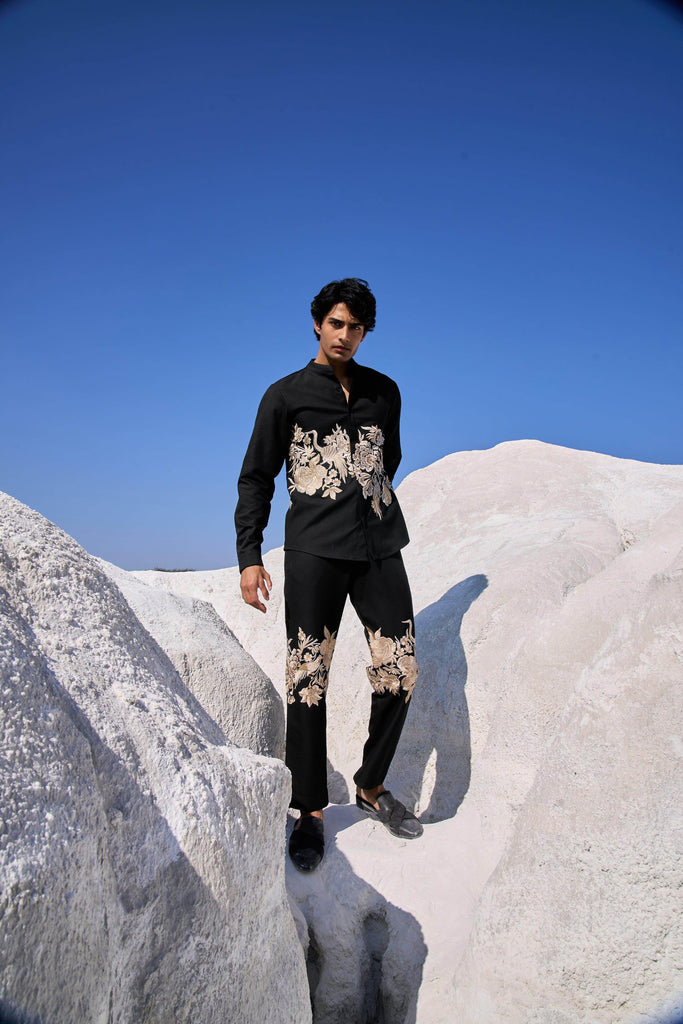 PLACEMENT EMBROIDERED FULL SLEEVE SET - dash and dot dash and dot