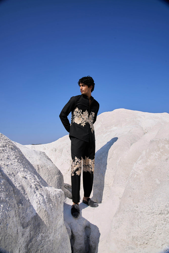 PLACEMENT EMBROIDERED FULL SLEEVE SET - dash and dot dash and dot