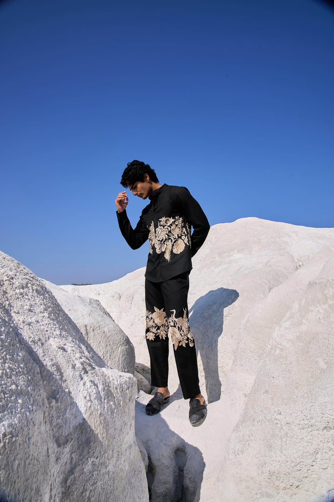 PLACEMENT EMBROIDERED FULL SLEEVE SET - dash and dot dash and dot