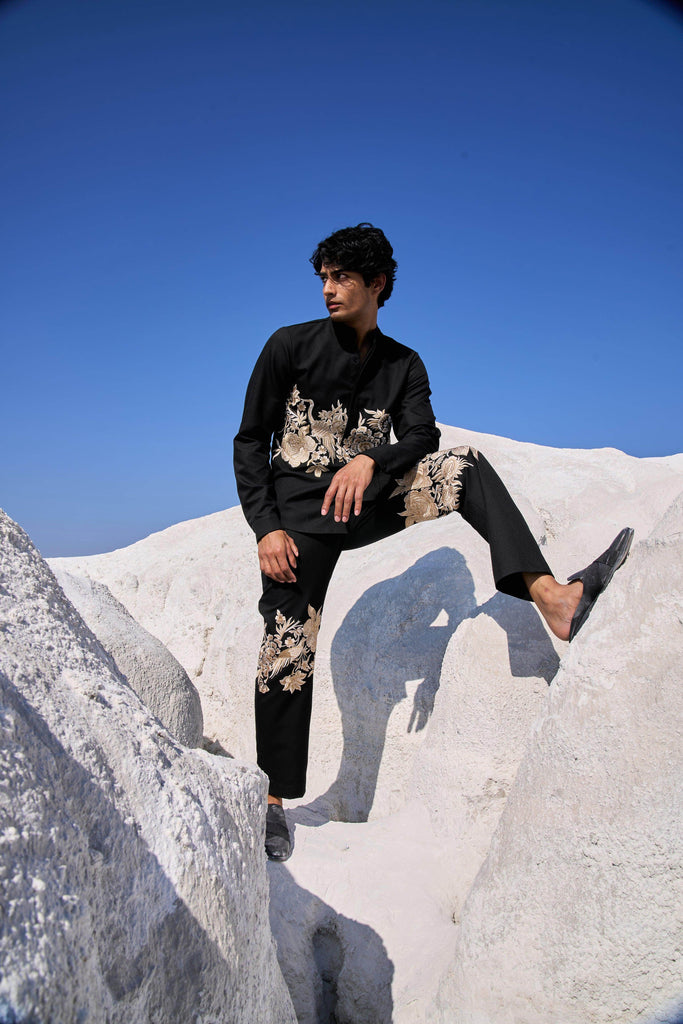 PLACEMENT EMBROIDERED FULL SLEEVE SHIRT - dash and dot dash and dot