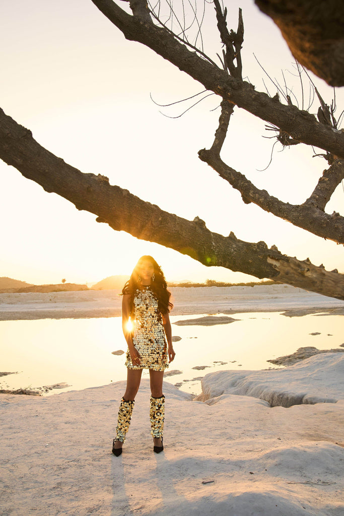 PAILLETTE DRESS - dash and dot dash and dot