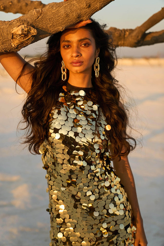 PAILLETTE DRESS - dash and dot dash and dot