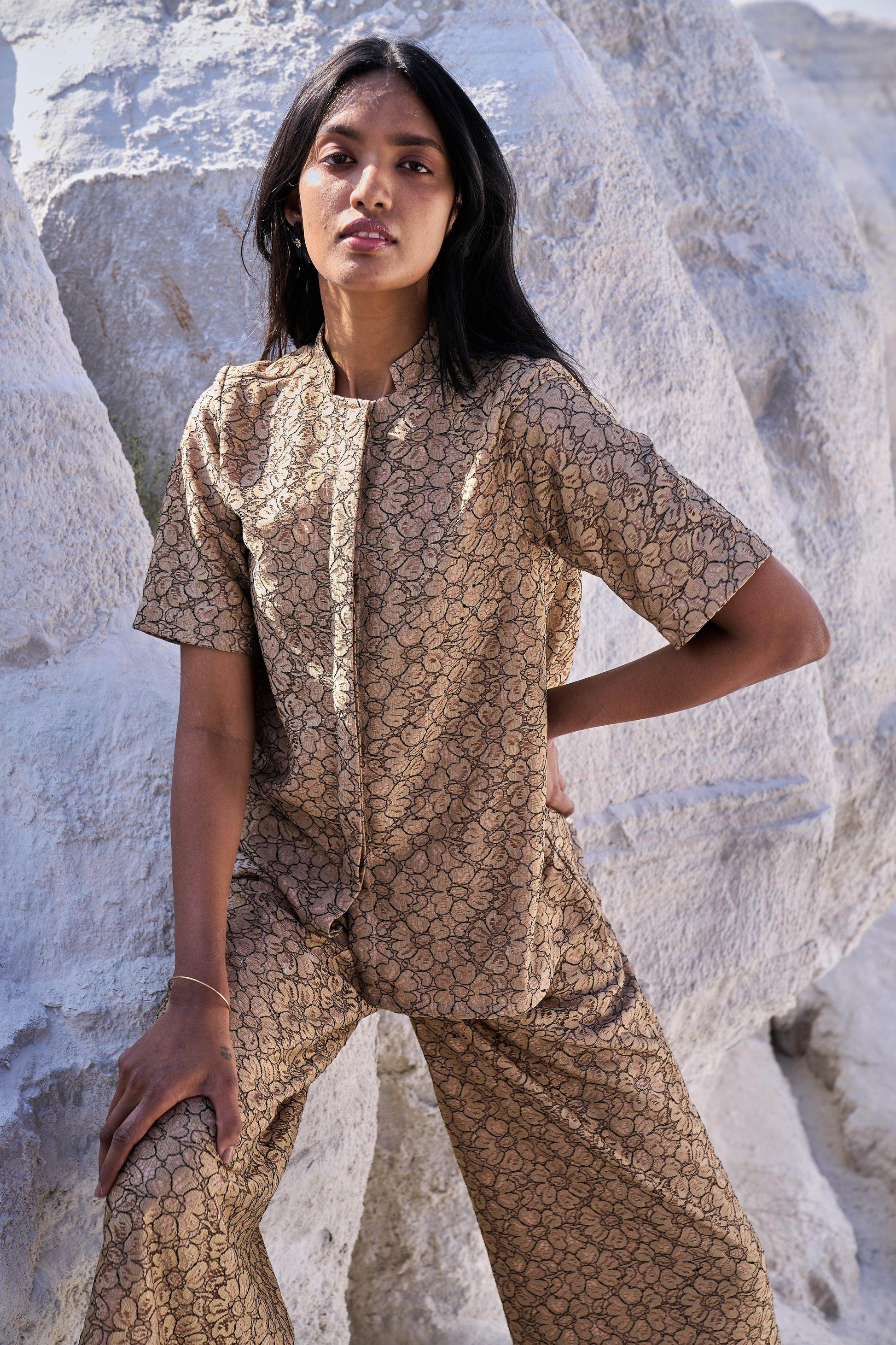 FLORAL LACE TOP - dash and dot