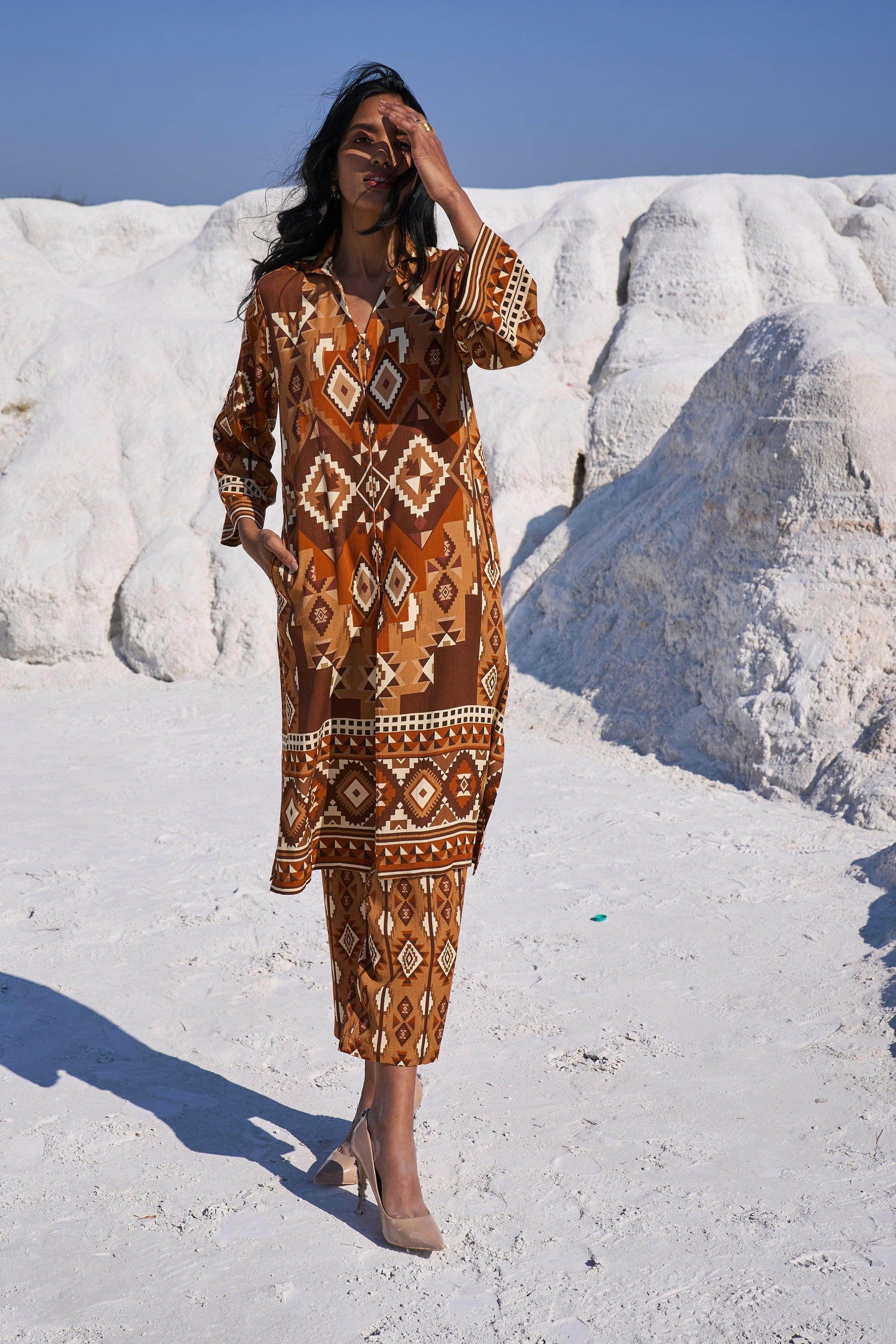 AZTEC PRINT TOP - dash and dot