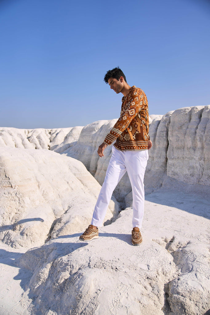 AZTEC PRINT SHIRT - dash and dot dash and dot