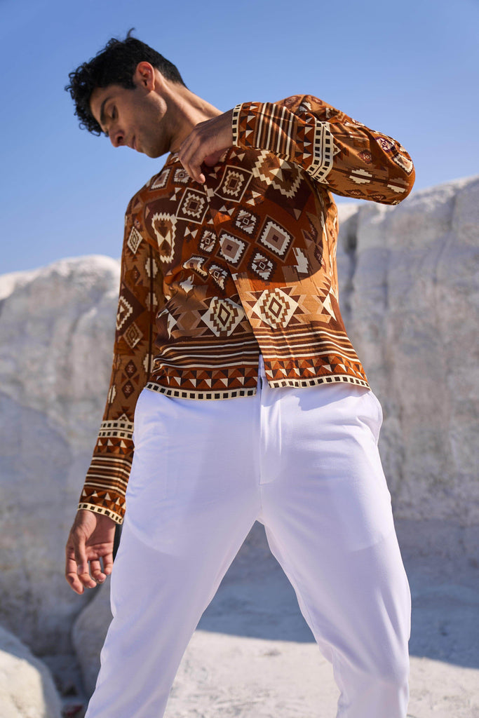 AZTEC PRINT SHIRT - dash and dot dash and dot