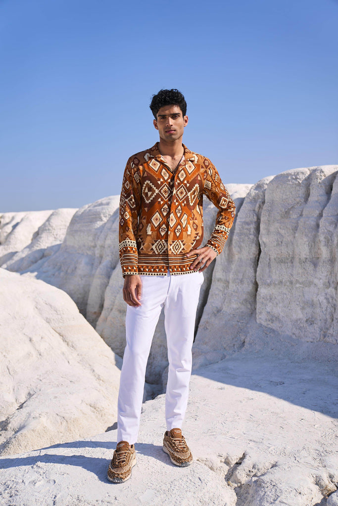 AZTEC PRINT SHIRT - dash and dot dash and dot