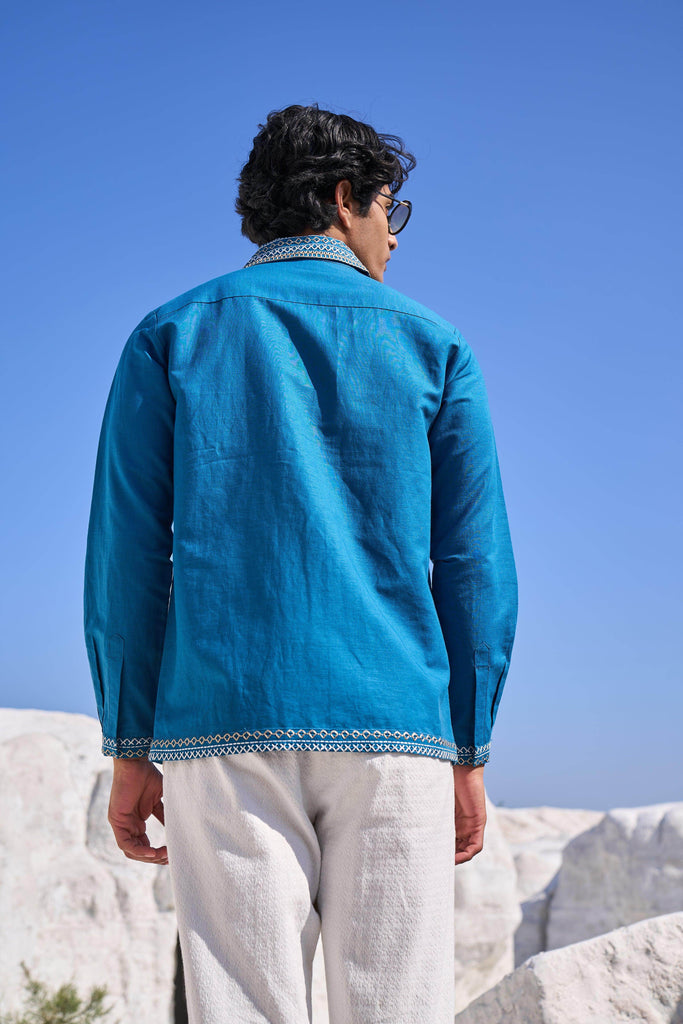 CONTRAST STITCH SHIRT - dash and dot dash and dot