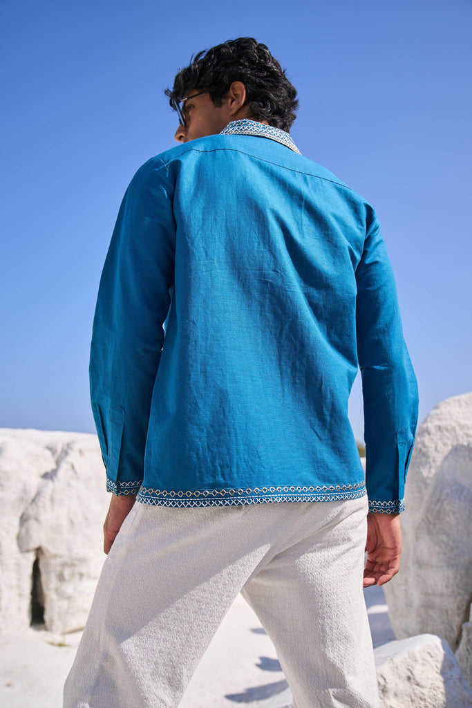 CONTRAST STITCH SHIRT - dash and dot dash and dot