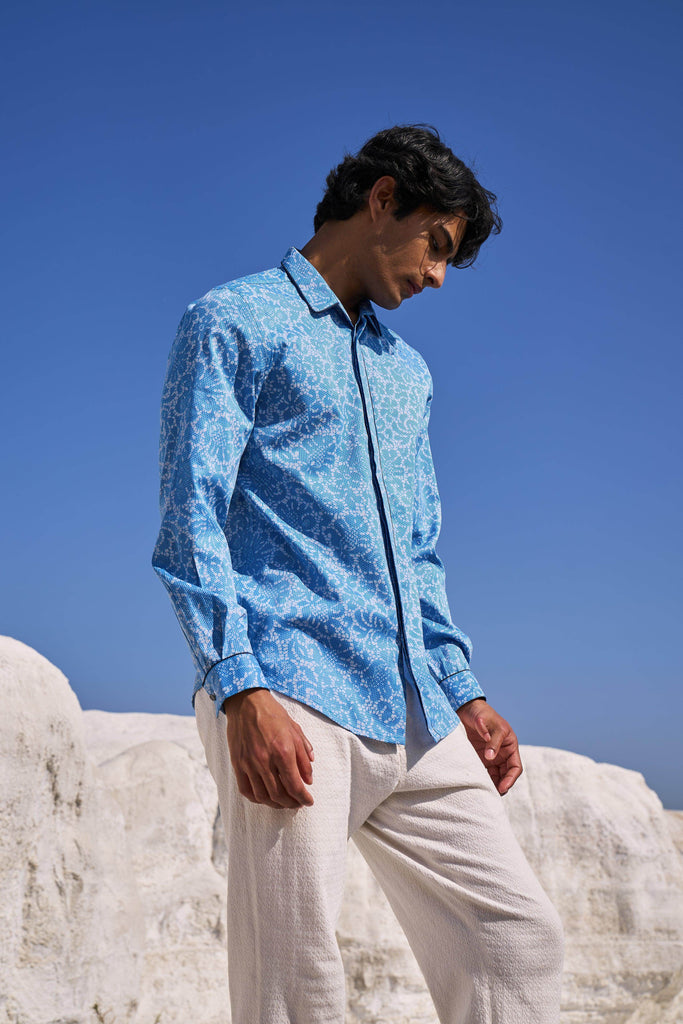 LACE PRINT SHIRT - dash and dot dash and dot