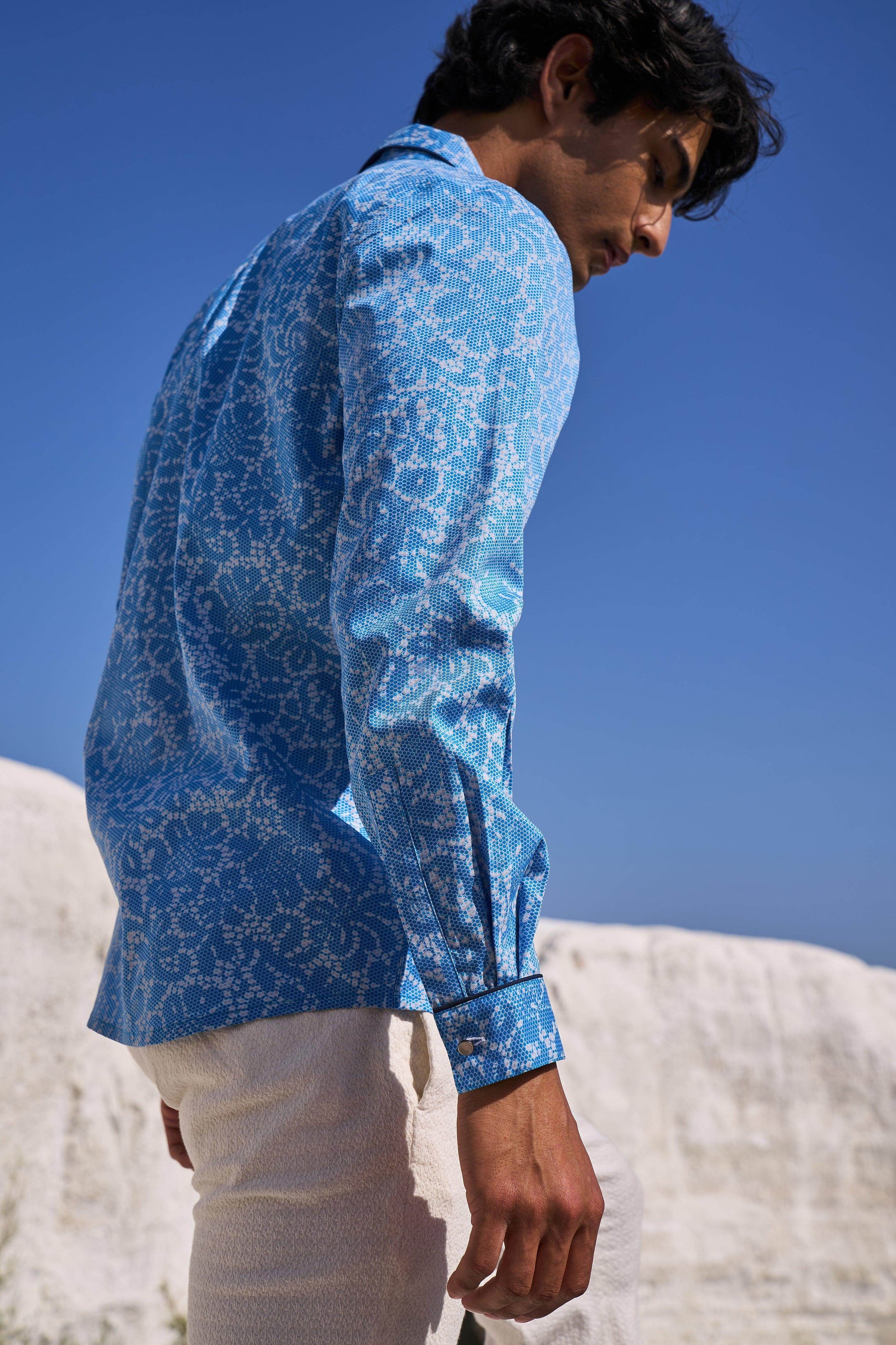 LACE PRINT SHIRT - dash and dot