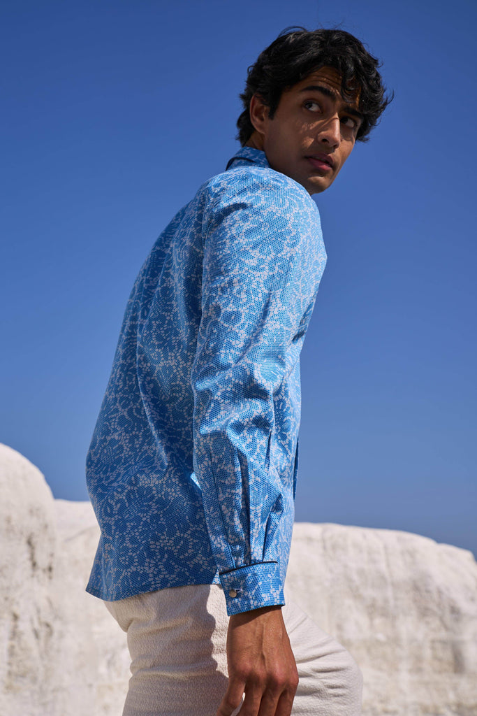 LACE PRINT SHIRT - dash and dot dash and dot