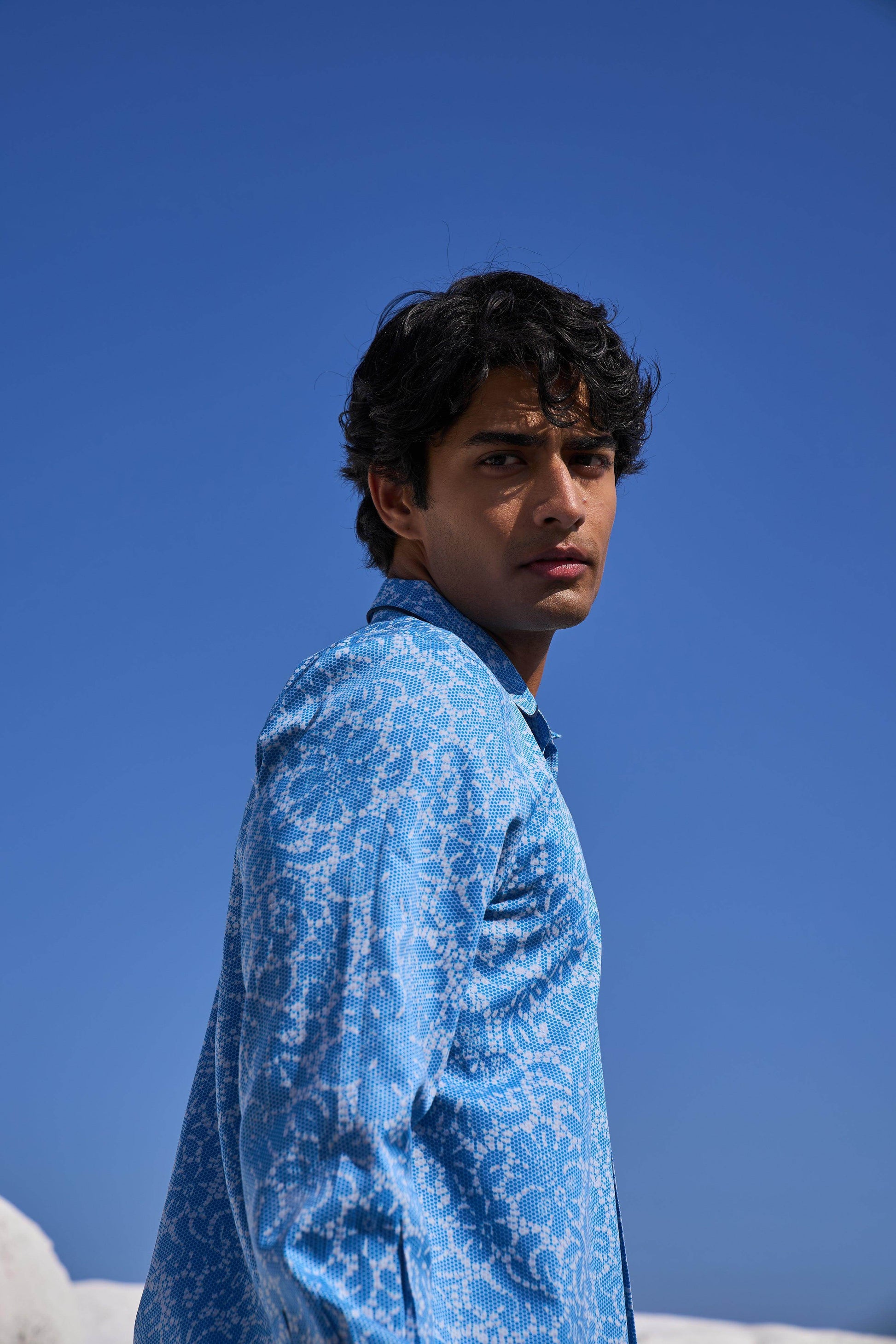 LACE PRINT SHIRT - dash and dot