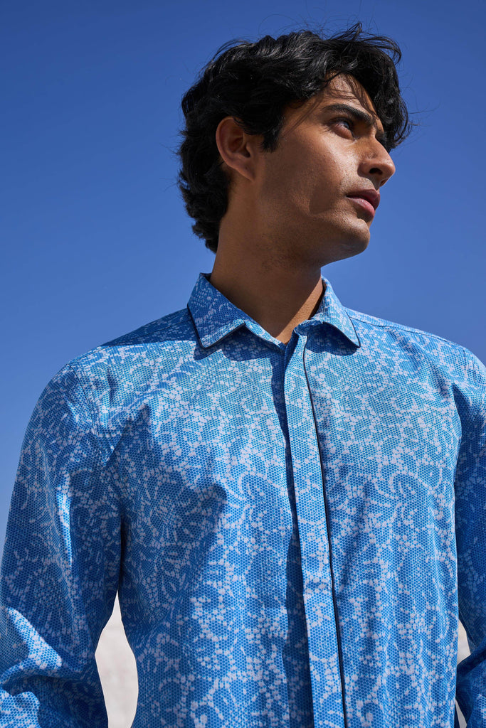 LACE PRINT SHIRT - dash and dot dash and dot