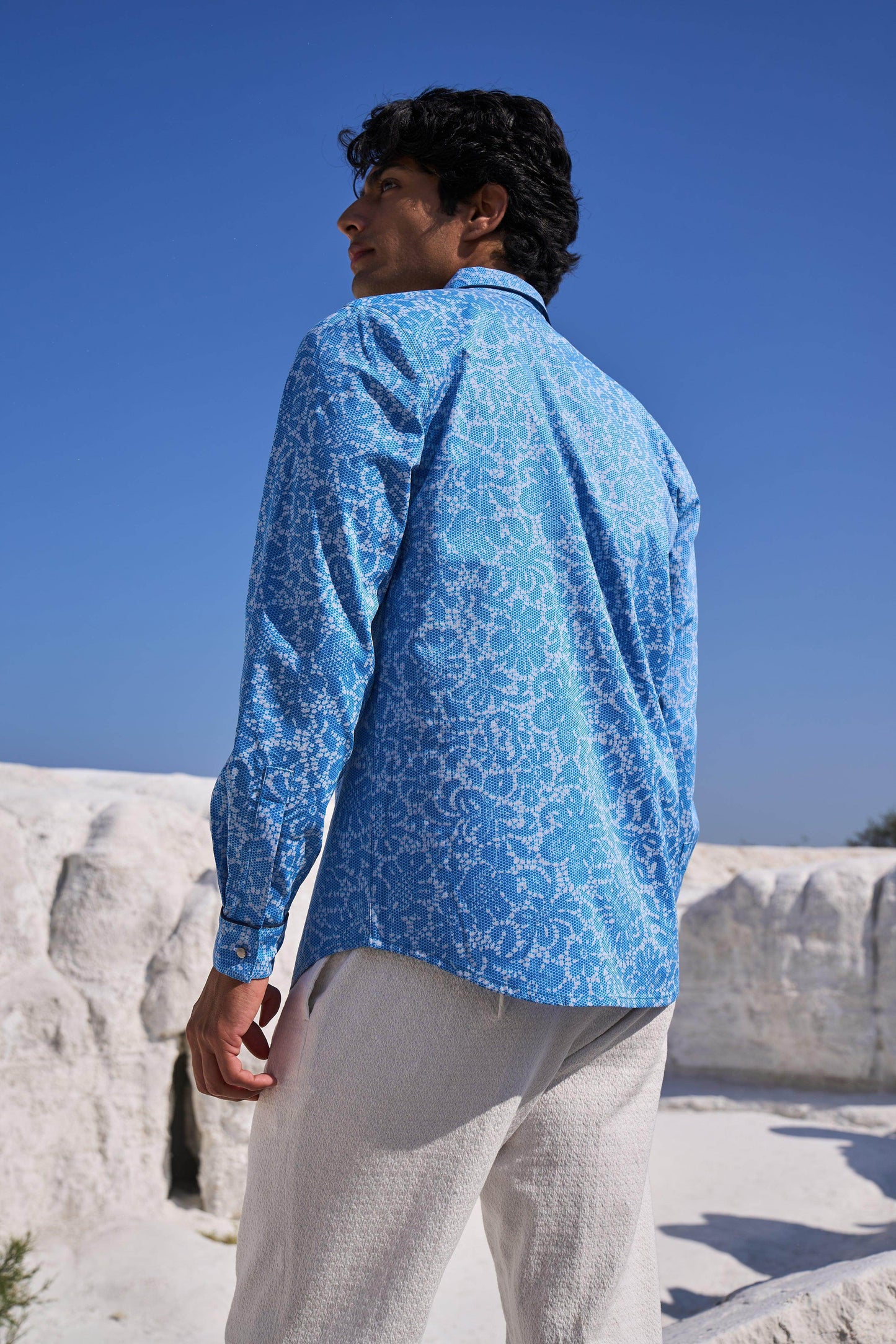 LACE PRINT SHIRT - dash and dot
