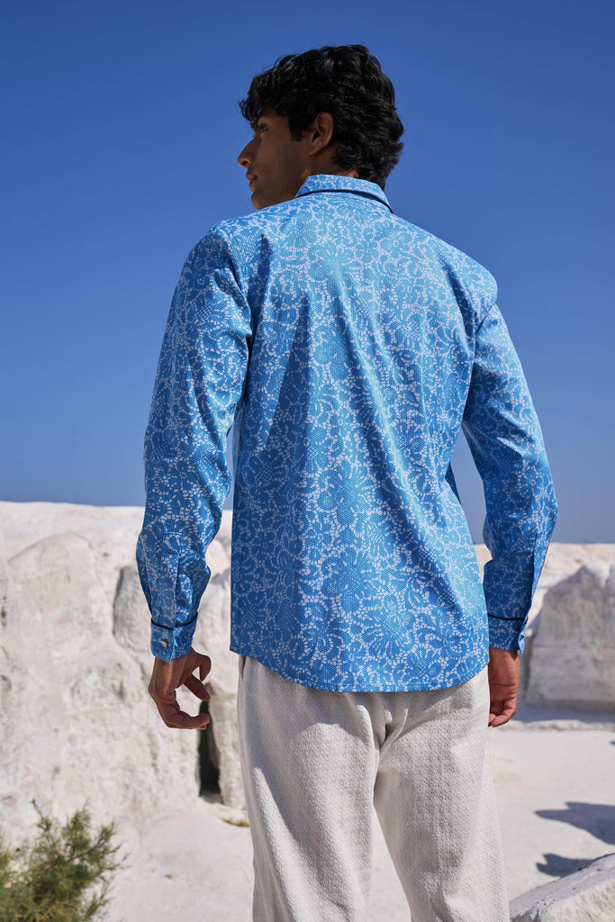 LACE PRINT SHIRT - dash and dot dash and dot