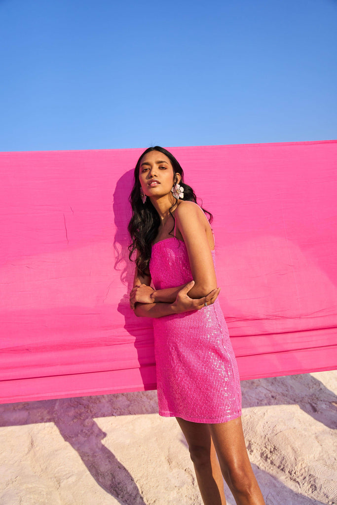 HOT PINK SEQUIN MINI - dash and dot dash and dot