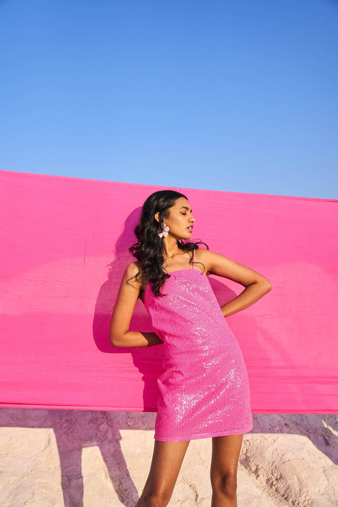 HOT PINK SEQUIN MINI - dash and dot dash and dot