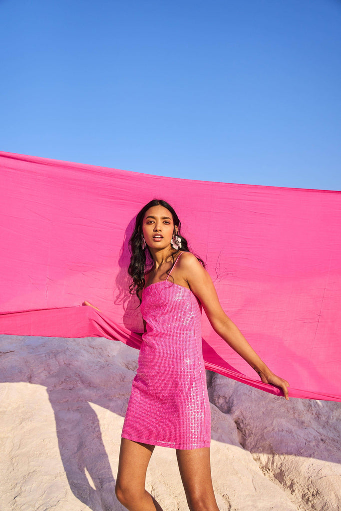 HOT PINK SEQUIN MINI - dash and dot dash and dot