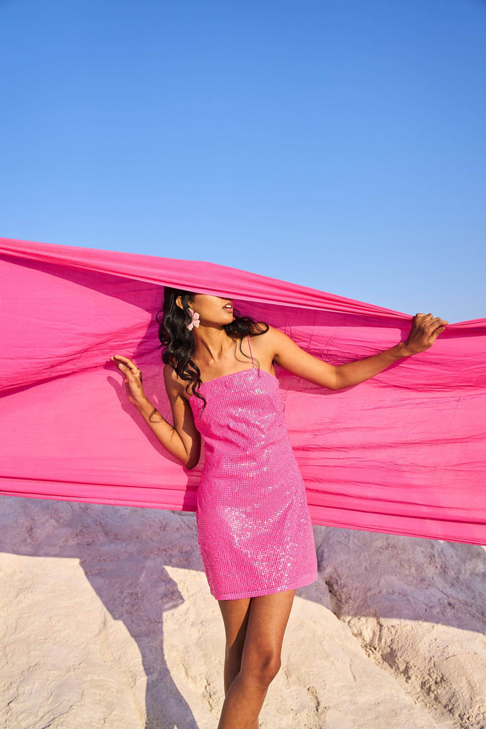 HOT PINK SEQUIN MINI - dash and dot dash and dot