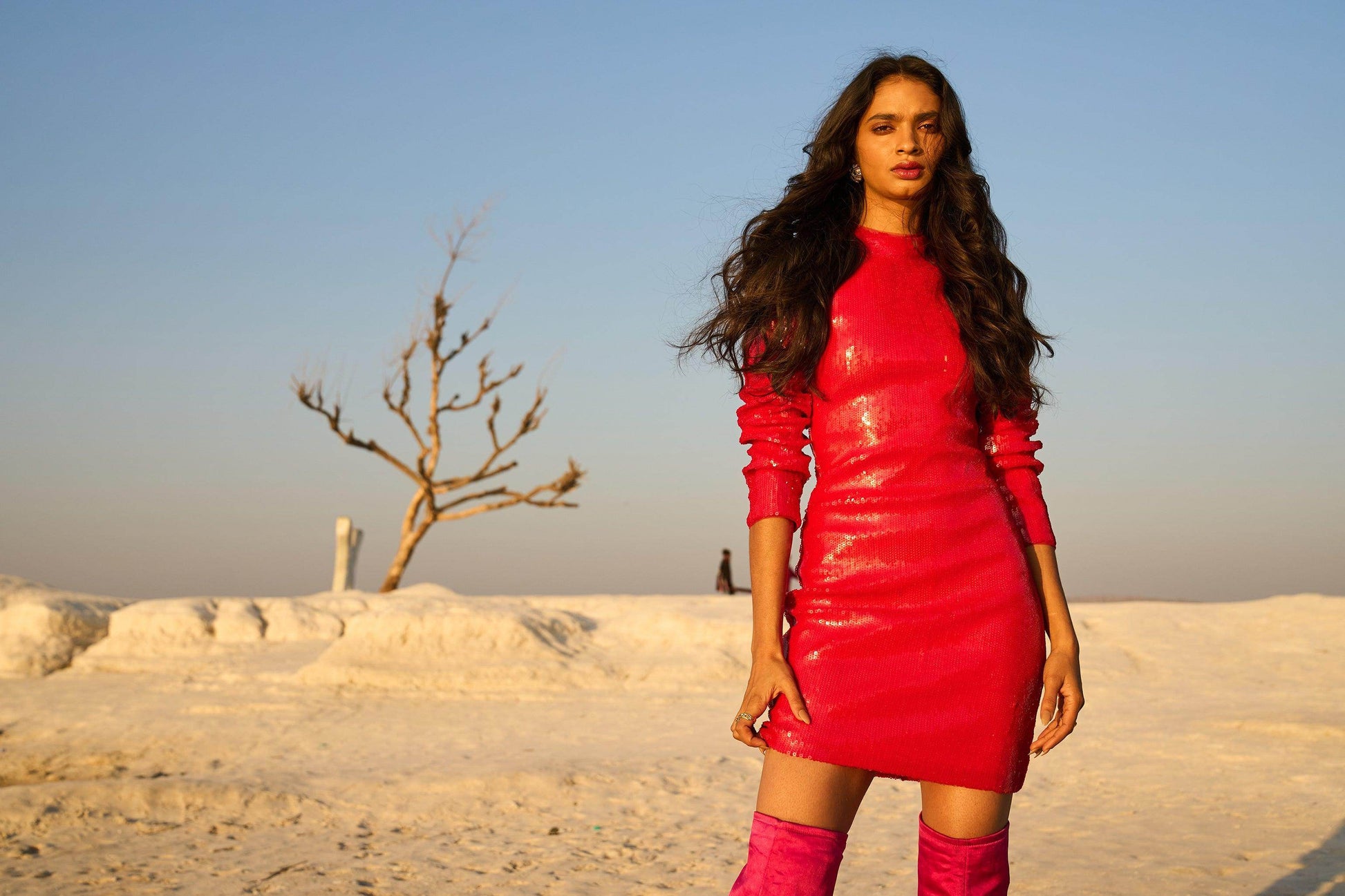 RED SEQUIN DRESS - dash and dot