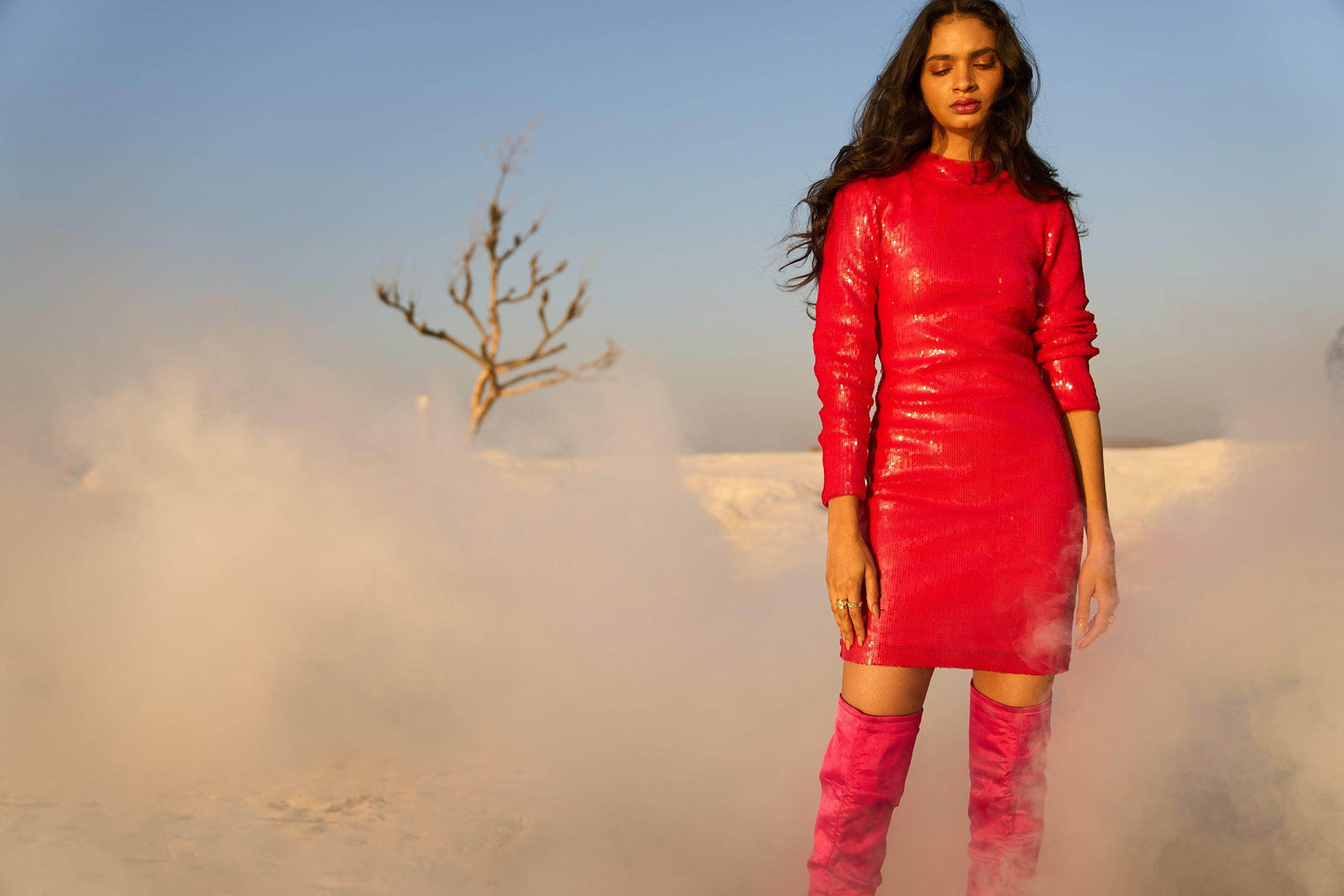 RED SEQUIN DRESS - dash and dot