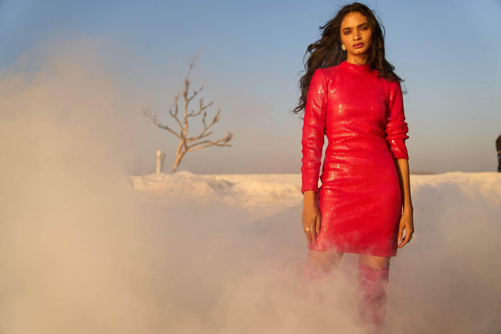 RED SEQUIN DRESS - dash and dot