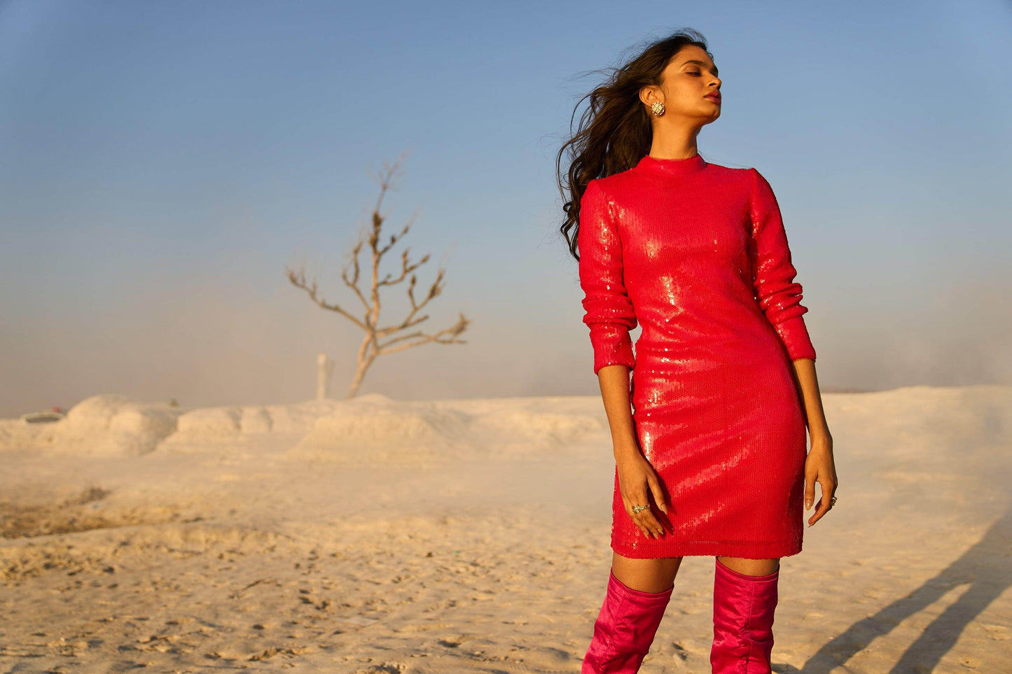 RED SEQUIN DRESS - dash and dot