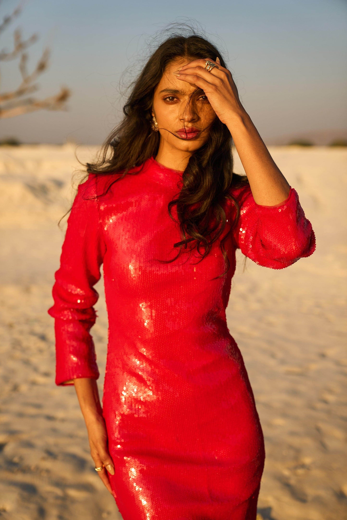 RED SEQUIN DRESS - dash and dot