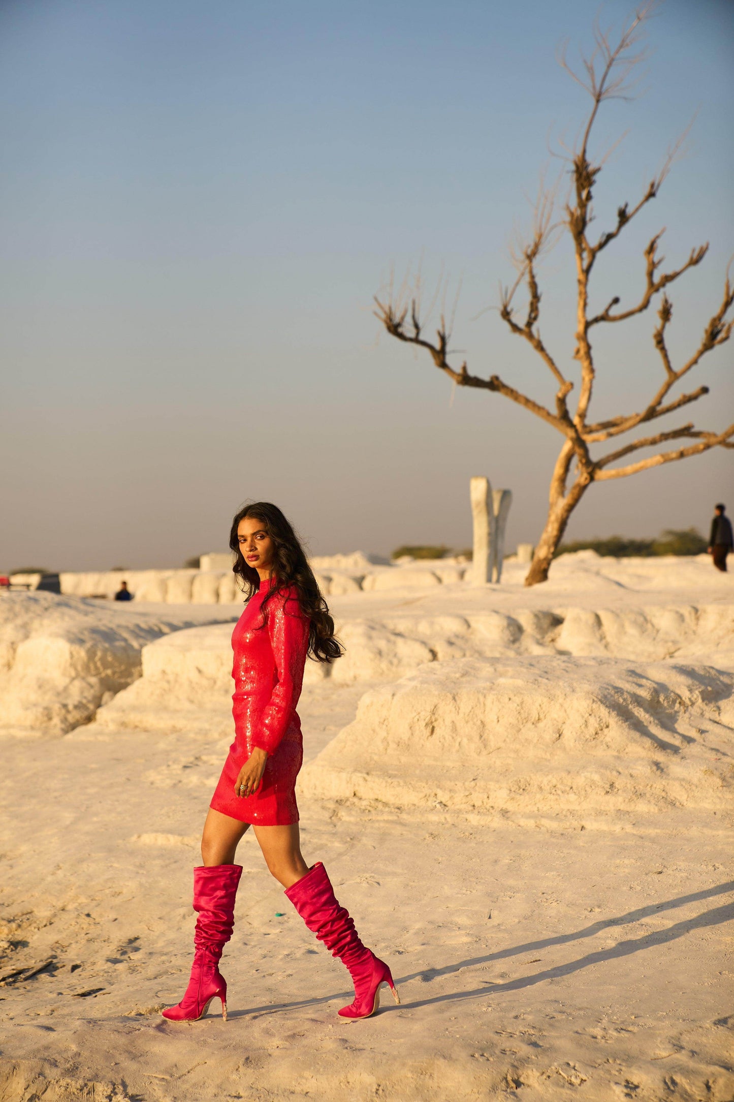 RED SEQUIN DRESS - dash and dot