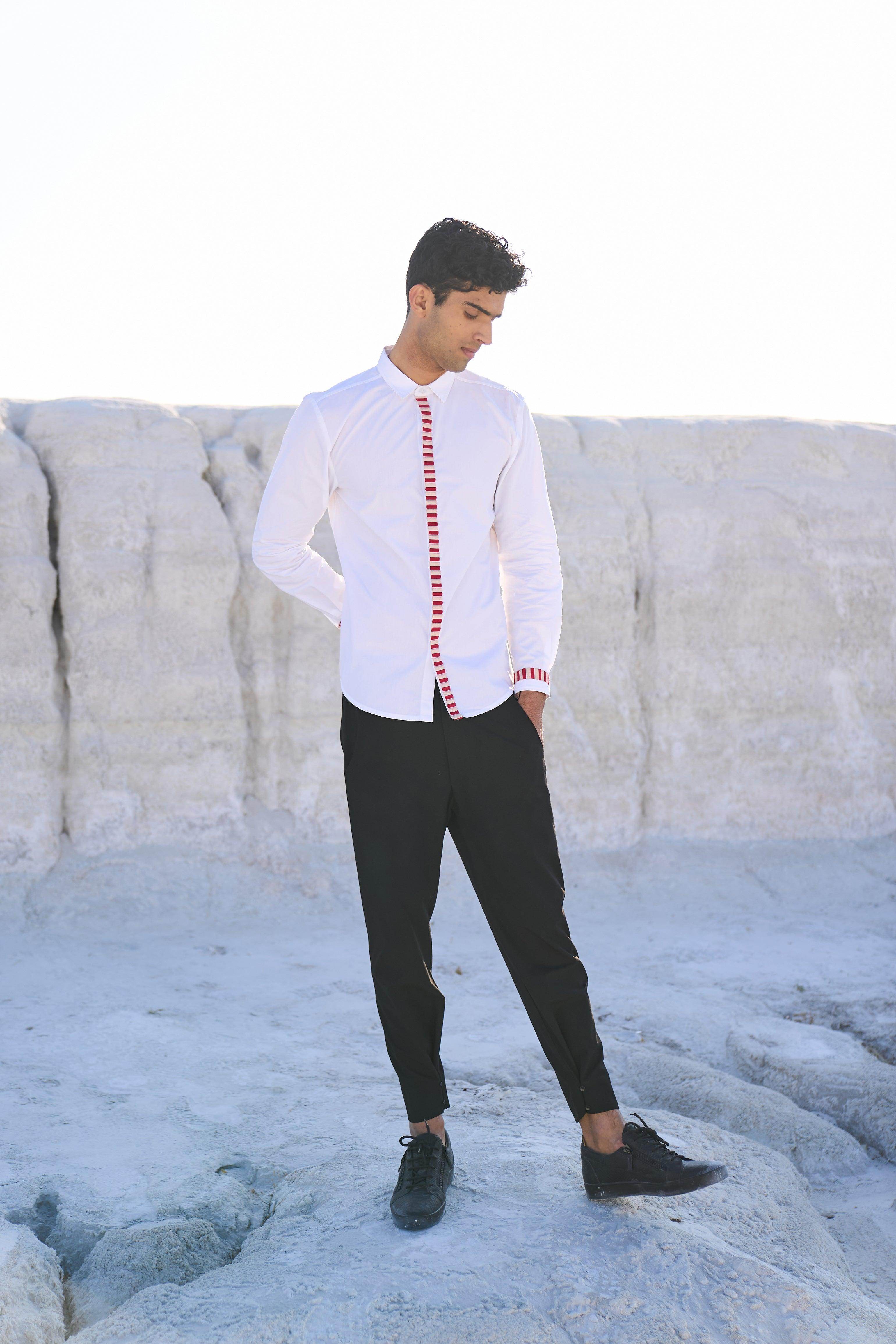 candy stripe dress shirt Blue and White Candy Stripe Shirt with T&A Collar and 3-Button Cuffs