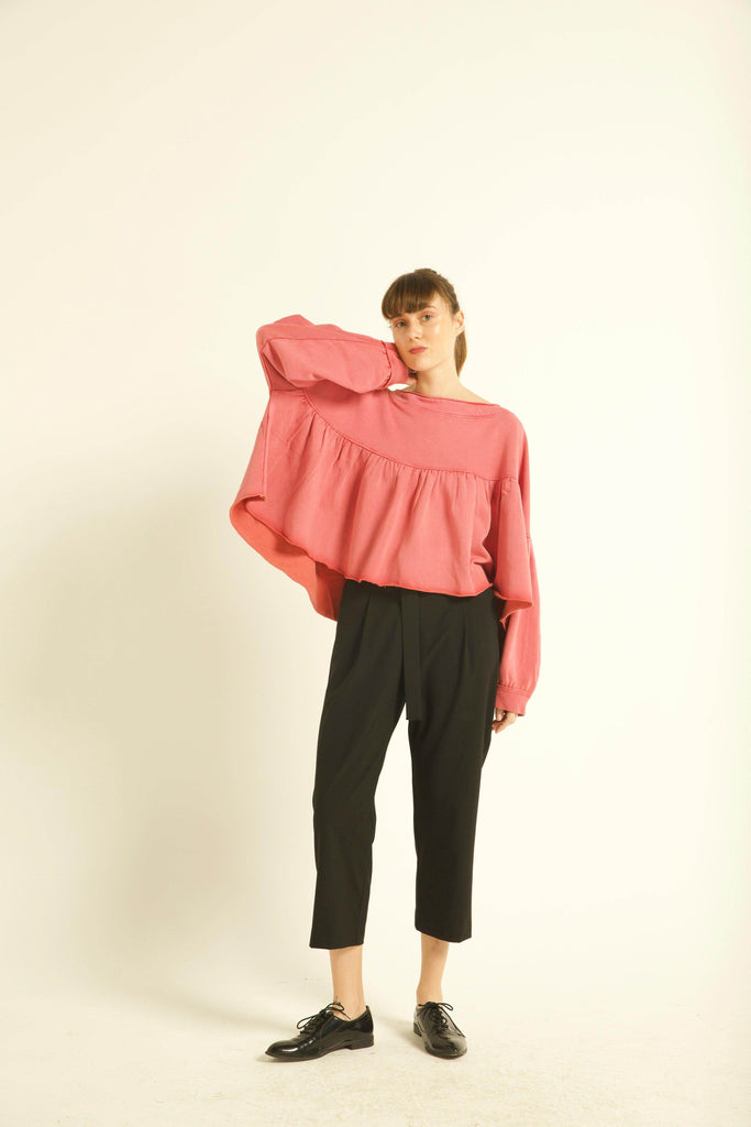 PEPLUM SWEAT TOP - dash and dot dash and dot