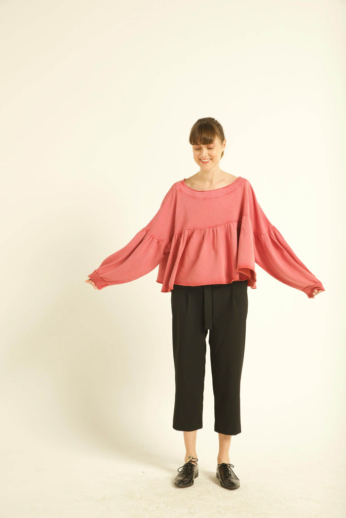 PEPLUM SWEAT TOP - dash and dot dash and dot