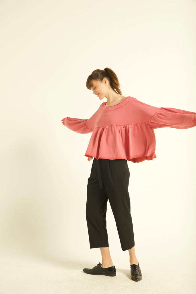 PEPLUM SWEAT TOP - dash and dot dash and dot