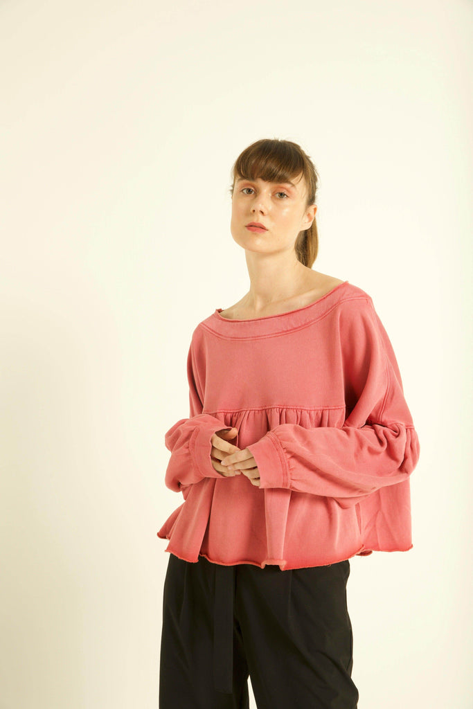 PEPLUM SWEAT TOP - dash and dot dash and dot