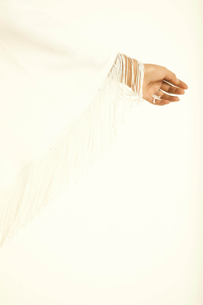 ONE SHOULDER FRINGE DRESS - dash and dot dash and dot