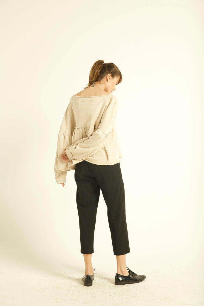 PEPLUM SWEAT TOP - dash and dot dash and dot