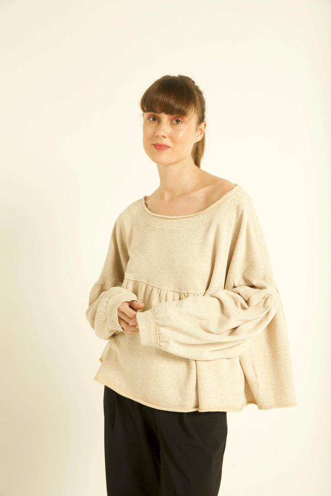 PEPLUM SWEAT TOP - dash and dot dash and dot