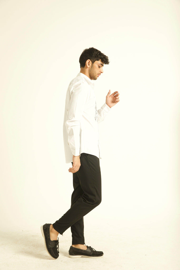 EMBROIDERED BIB SHIRT - dash and dot dash and dot