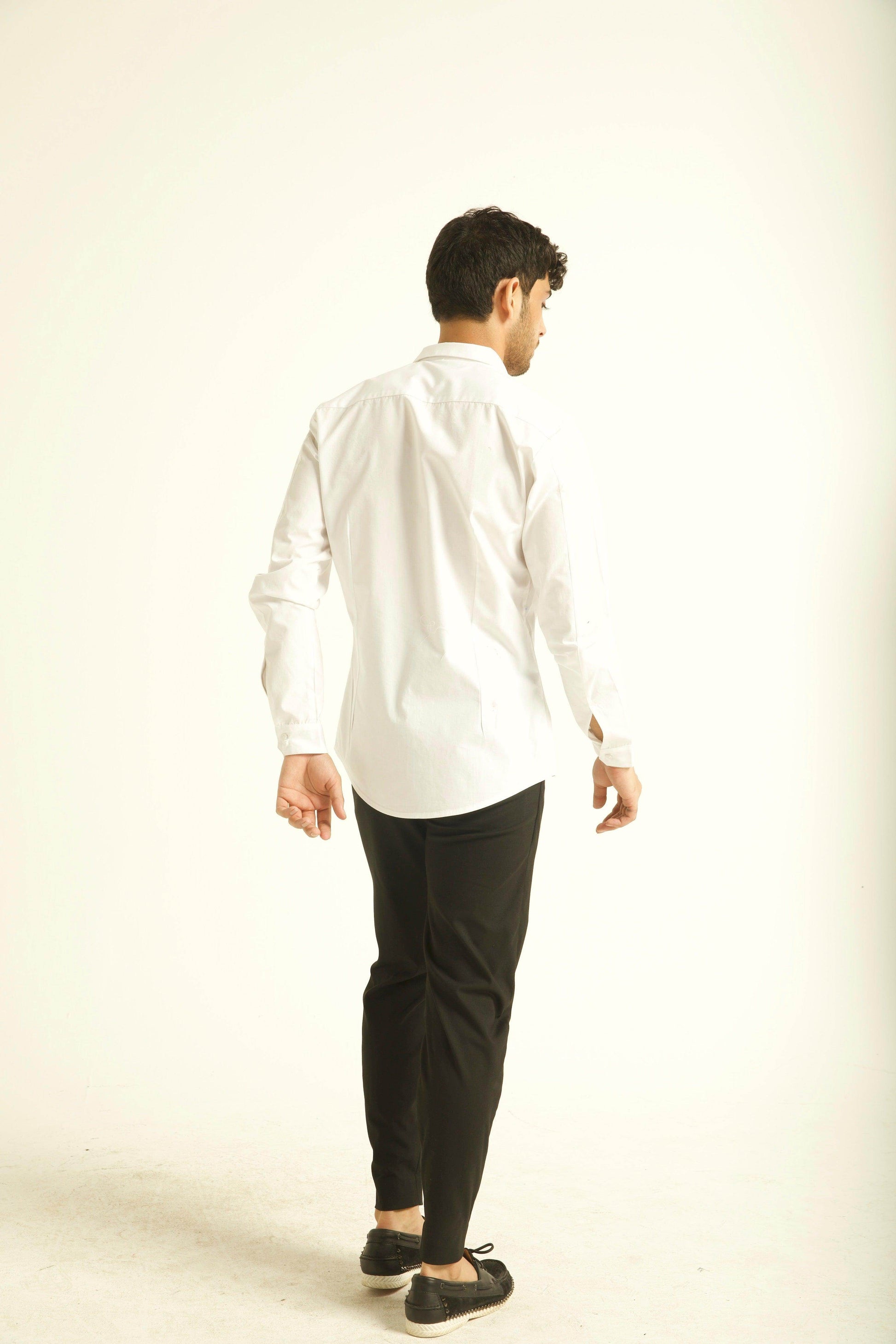 EMBROIDERED BIB SHIRT - dash and dot