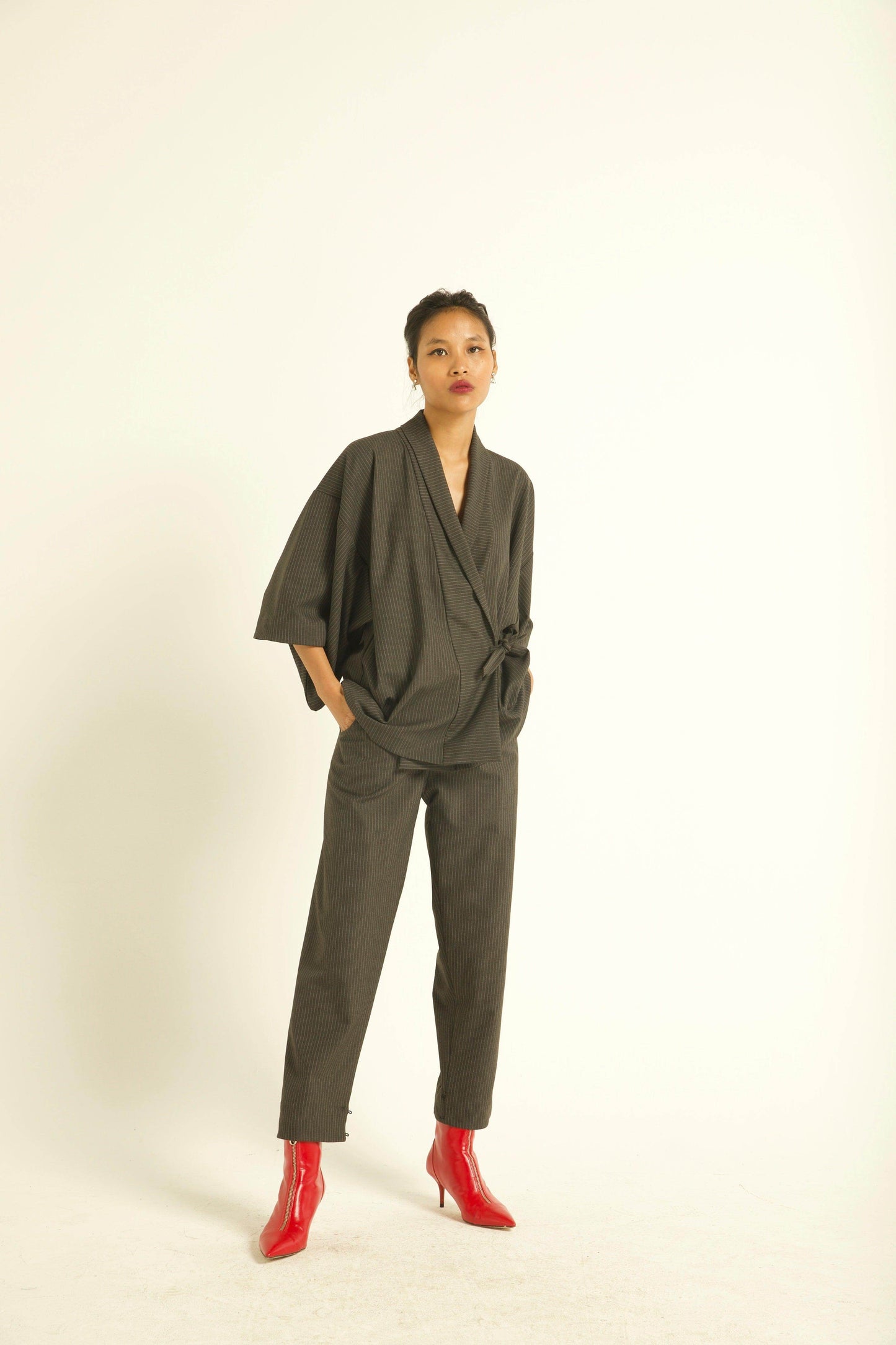 PINSTRIPE KIMONO - dash and dot