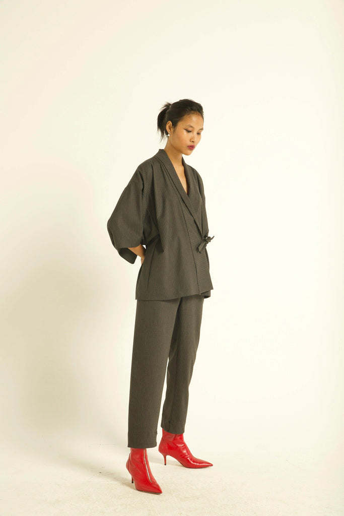 PINSTRIPE KIMONO - dash and dot dash and dot