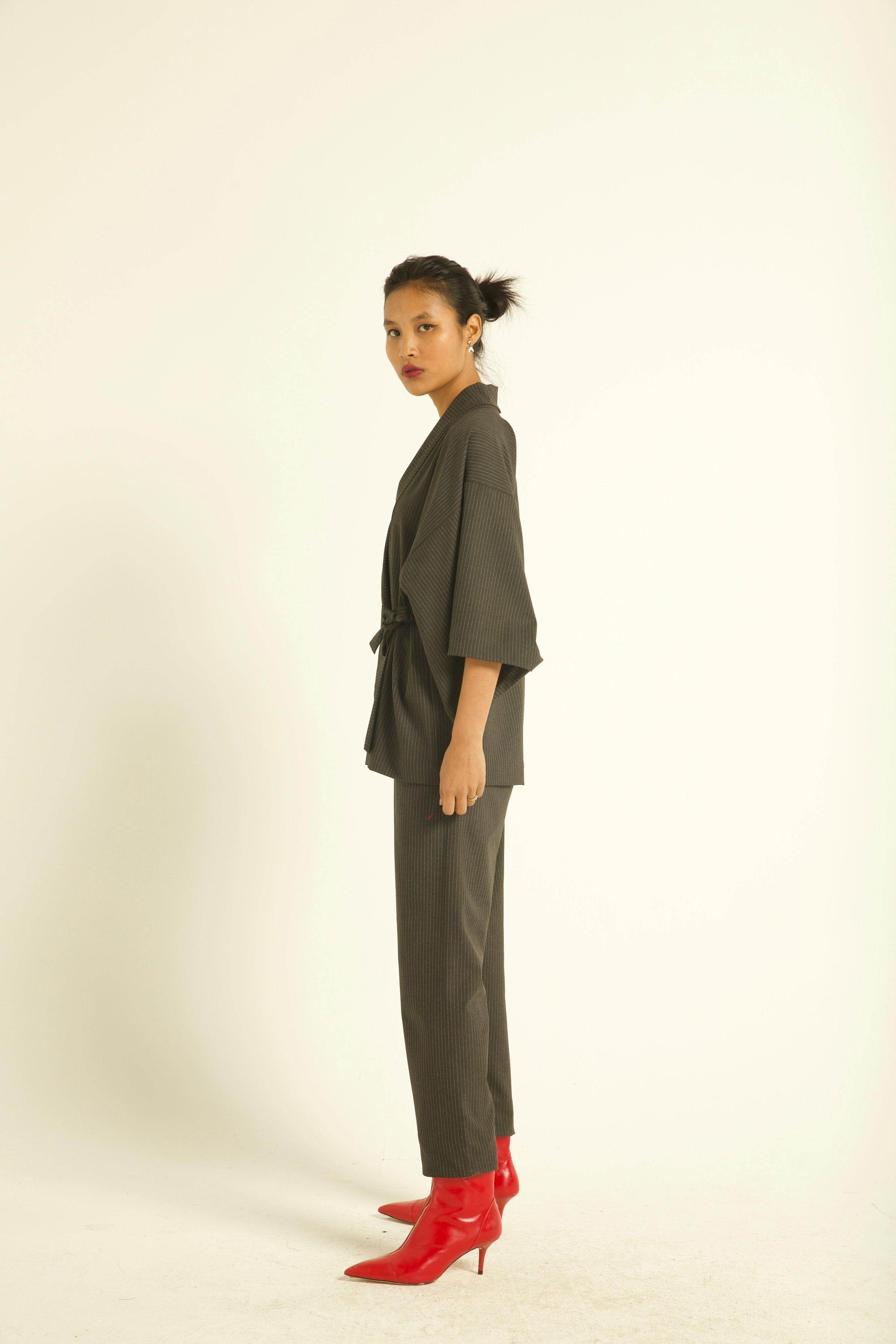 PINSTRIPE KIMONO - dash and dot