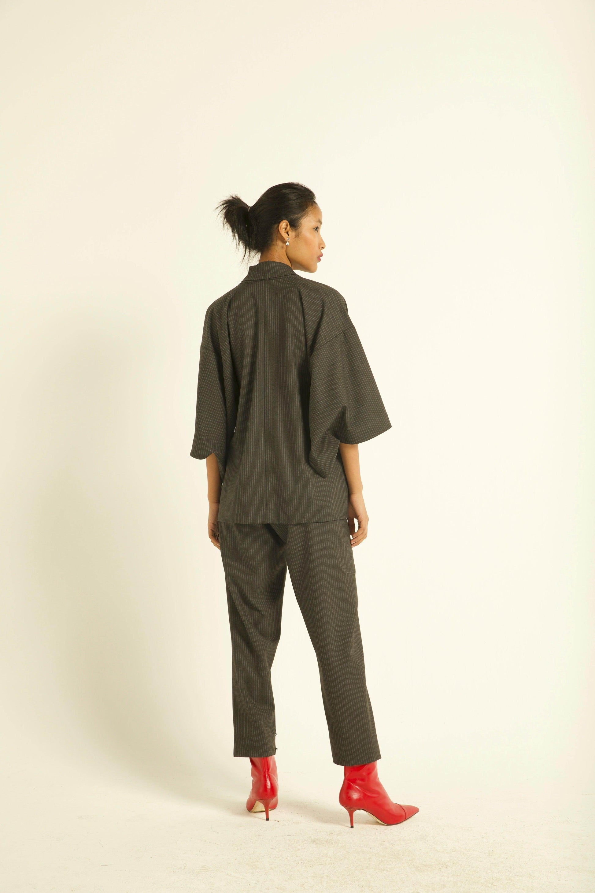 PINSTRIPE KIMONO - dash and dot